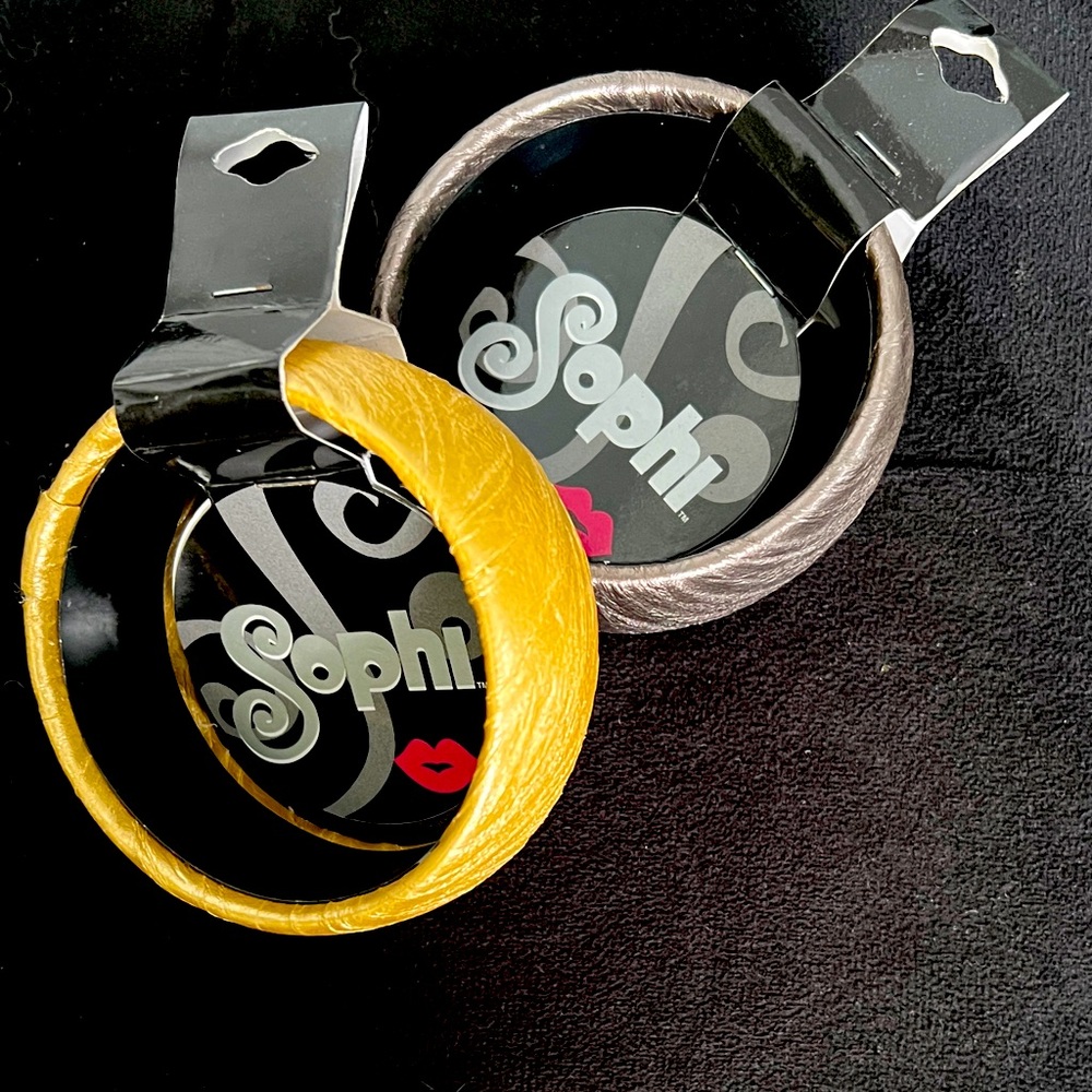 Gold and Pewter Bangle Set